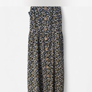 Floral Button-Down Skirt